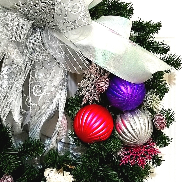 July is Christmas Wreath Handmade by Me! - Picture 7 of 11